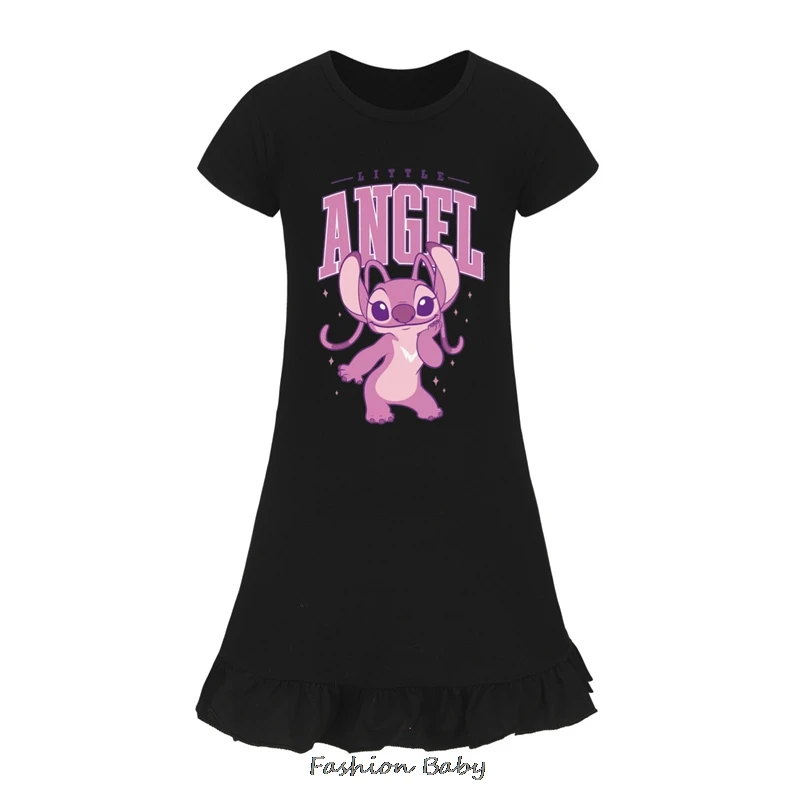 Hot Lilo And Stitch Cosplay Costumes Fashion Knee-Length Dresses Teenagers Cartoon Girl Pajamas Children Nightgown Girls Clothes - Image 6