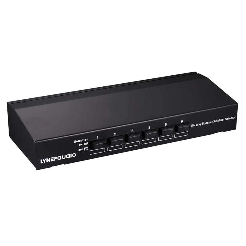 TZT Six-way Stereo Speaker Selector Switch Amplifier Selector Bidirectional Selective Switcher B898
