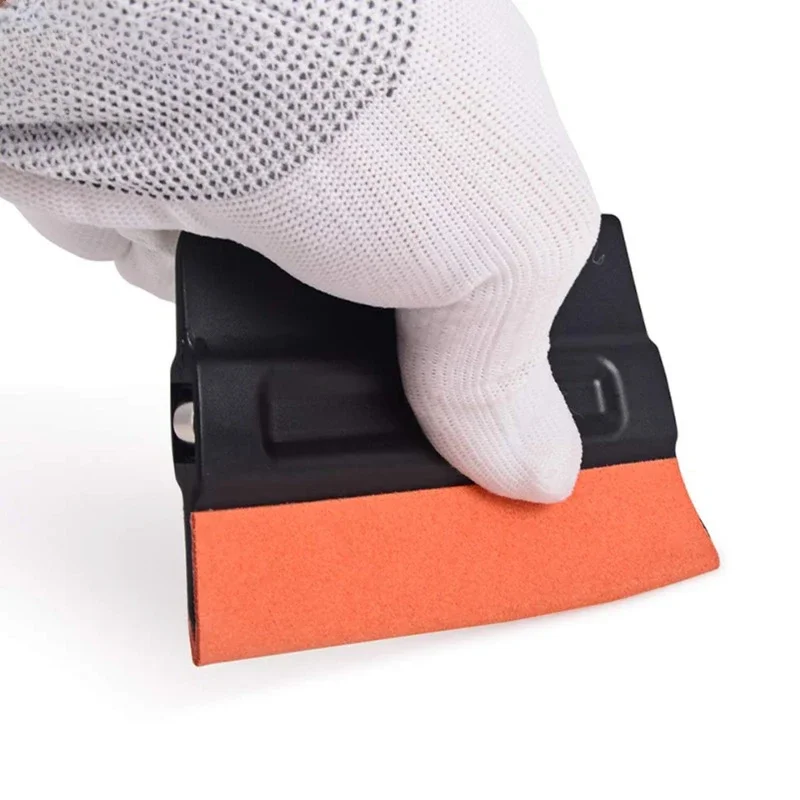 2Pcs Magnetic Vinyl Wrapping Squeegee 4Inch Suede Felt Edge Tint Squeegee Car Window Film Scraper Decal Applicator for Stickers
