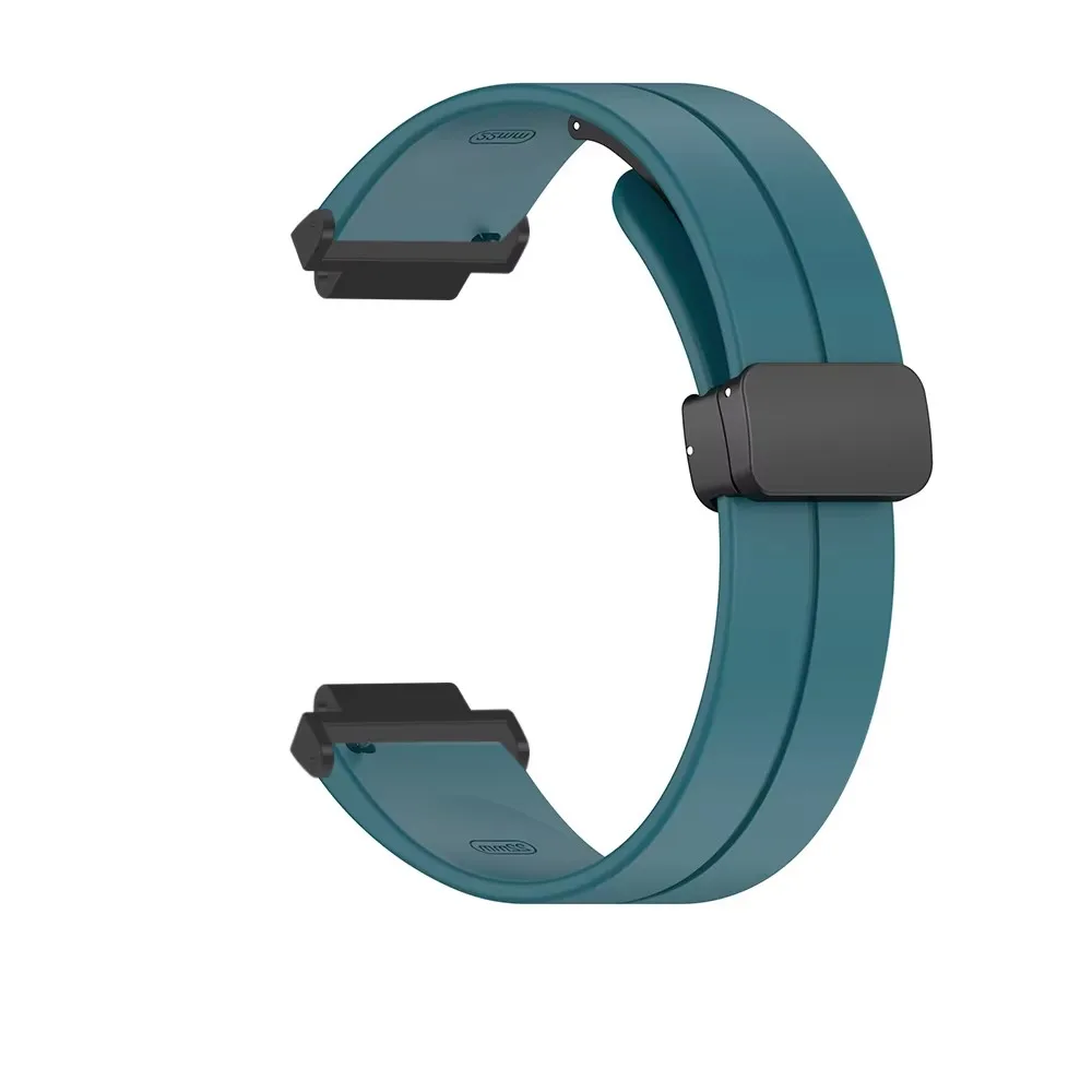 Stylish Magnetic Folding Buckle Silicone Watch Strap Replacement