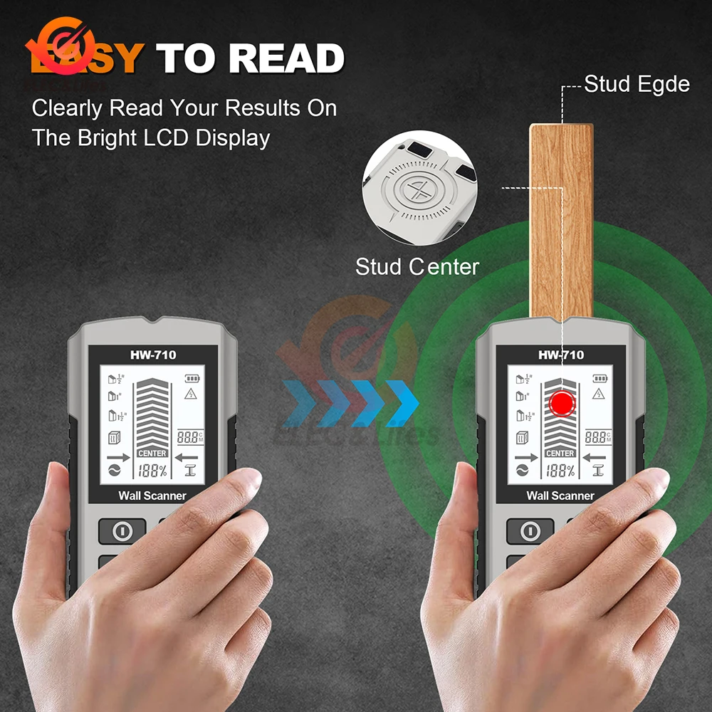 Wall Stud Finder Sensor Metal Detector AC Live Wires Detection