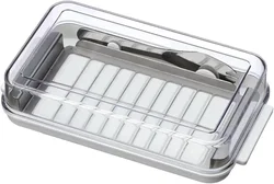 Butter Storage Box with Clear Lid and Slicer - Airtight Rectangular Container (1pc)