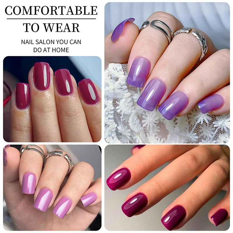 Coffin Press On Nails Short Square False Nail Tips 96pcs Set_voghion.com