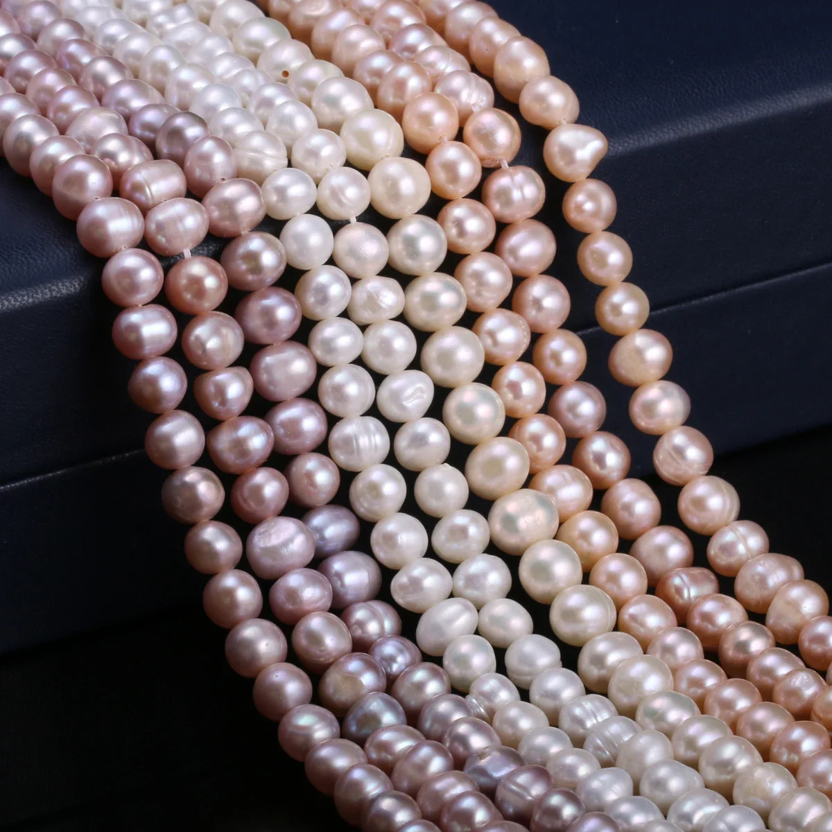 

Natural Freshwater Pearls Beads Irregular Round Shape Spaced Loose Beaded for Jewelry Making DIY Bracelet Necklace Accessories