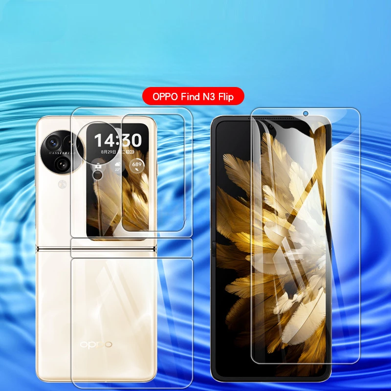 

Защитная пленка 4 в 1 для OPPO Find N3 Flip, Прозрачная мягкая Гидрогелевая пленка из ТПУ, полное покрытие, защита от царапин, не стекло