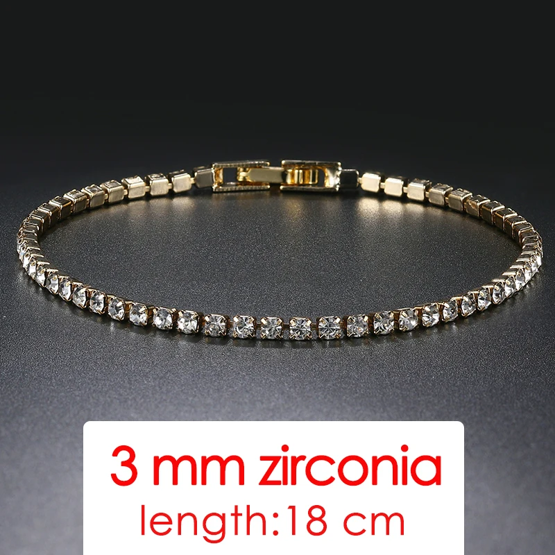 Rose Gold Cubic Zirconia Tennis Bracelet - Elegant Fashion Jewelry Gift