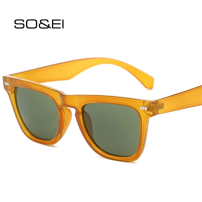 Occhiali Da Sole Cat Eye Retro Con Lenti UV400 - Verde Oliva, Per Donna E Uomo, Montatura In Plastica Resistente - 2