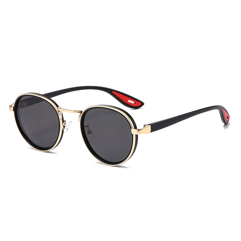 Neue Vintage Runde Sonnenbrille für Männer und Frauen, Punk-Sonnenbrille mit Metallrahmen, modisches Markendesign, lässige Sonnenbrille, UV400-Schutz, Outdoor-Brille – Detail 14
