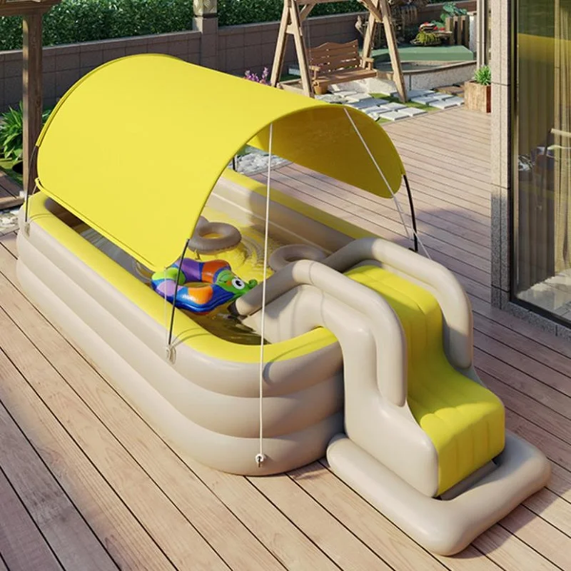Large Summer Swimming Pool Inflatable Large Pools For Family With Slide Inflatable Toys Water Game Outdoor Games Baby Pool