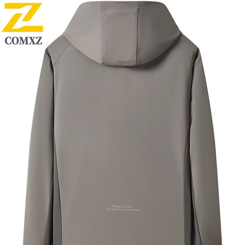 Men Outdoor Sport Hooded Windbreaker Detachable Spring Autumn Zip-Up Casual Coat Fashion Business Office  Lightweight ​Jacket