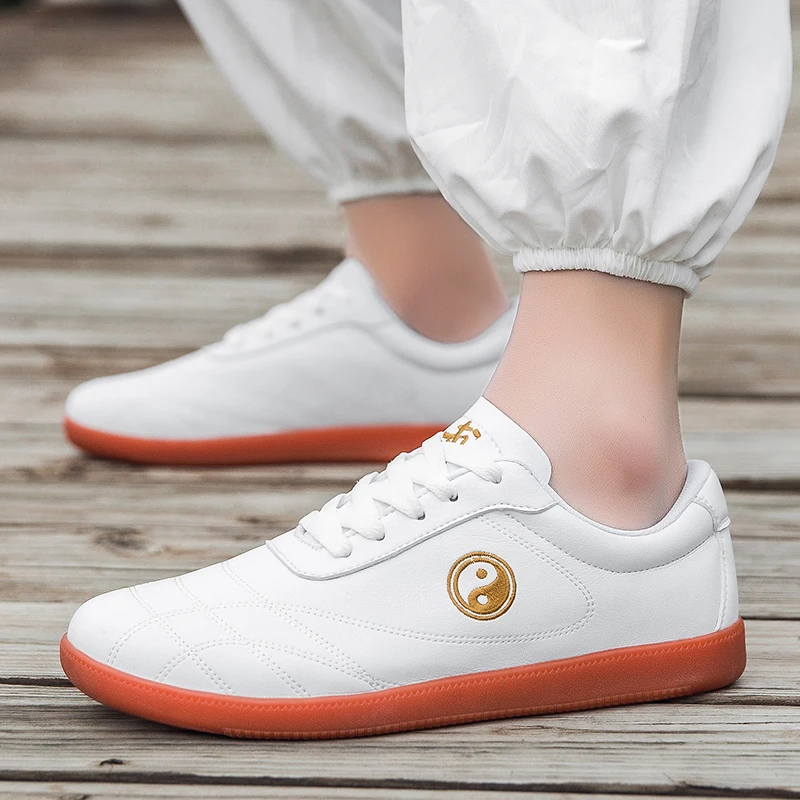 Tai Chi Shoes for Men Women Flexible Kung Fu Sneakers Flat Walking Wushu Martial Arts Shoes Outdoor Soft Sole Red Black martial arts shoes