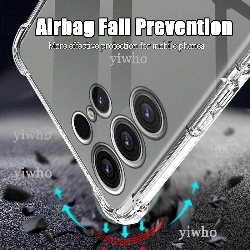 Shockproof Clear Silicone Soft Back Phone Case Cover