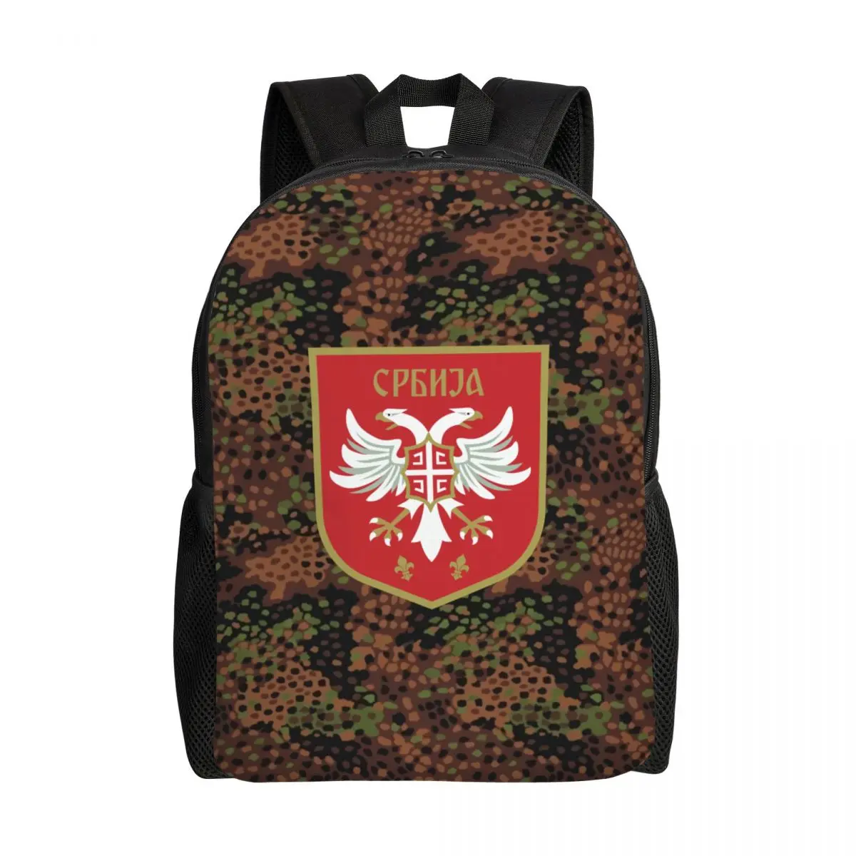 

Serbia Football Gift Backpack for Men Women College School Students Bookbag Fits 15 Inch Laptop Bags