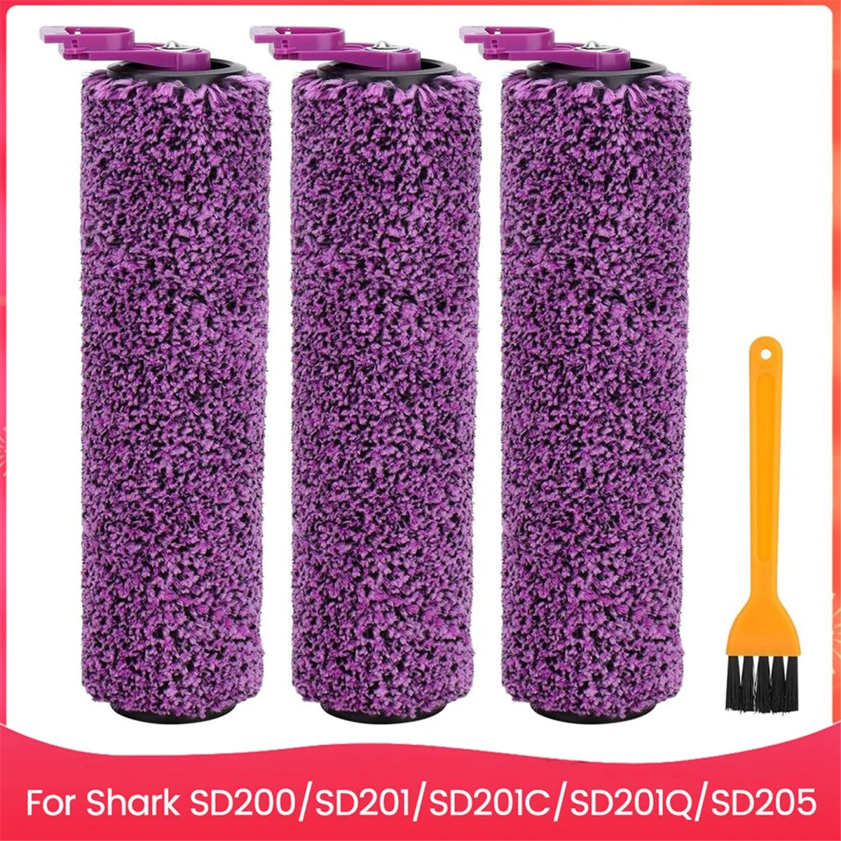SEMOIC Replacement Brush Roller for Steam Pickup 3-in-1 Steam Mop Model SD200/SD201/SD201C/SD201Q/SD205 Vacuum Parts