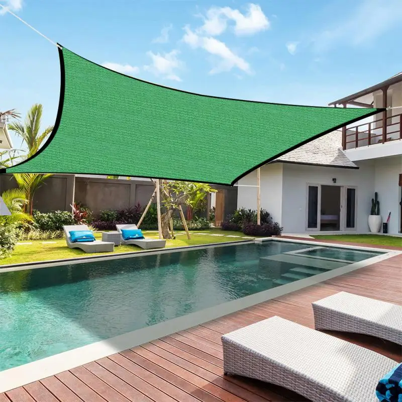 Outdoor Awnings Waterproof Sun Shade Sail Garden Canopi For Terrace Car Canvas Awning Rectangle Pool Sun-Shelter Sunshade Sail
