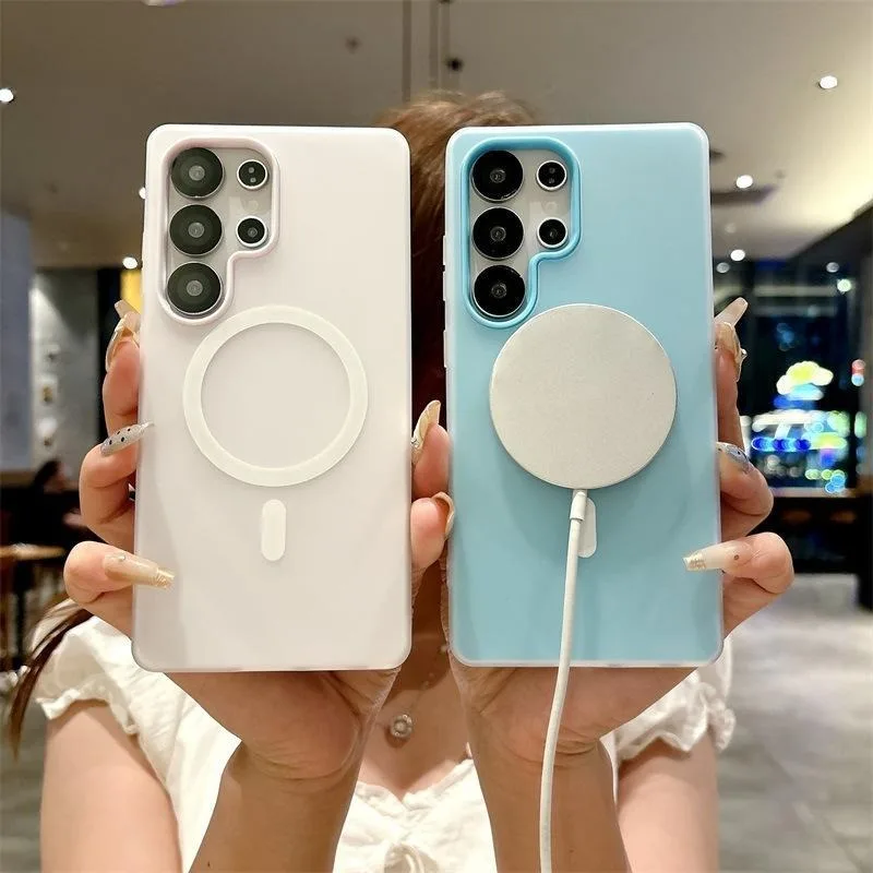 Luxury Candy Color Matte Phone Case with MagSafe Compatibility