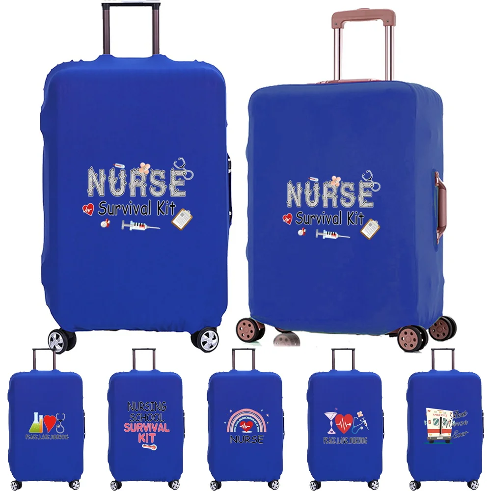 

Suitcase Protective Cover Trolley Travel Suitcase Elastic Dustroof Cover Apply To 18-28 Inch Luggage Nurse Series Pattern