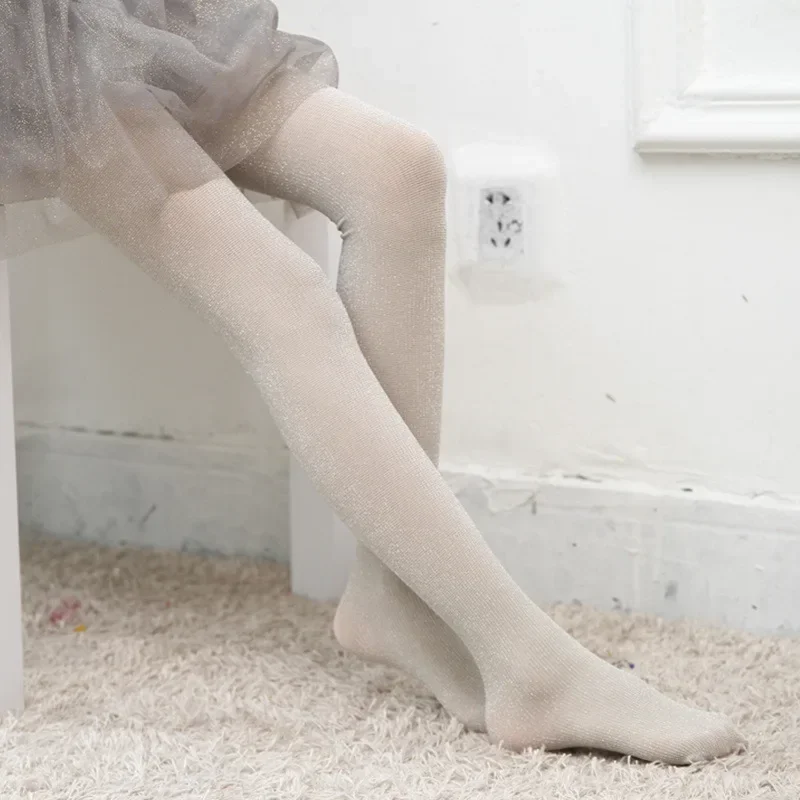 Kids Pantyhose Ballet Tights Solid Color Pantyhose Toddler Tights 0-12Y