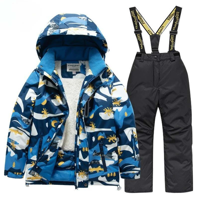 5-15T 어린이 소녀 소년 스키복 스노우보드 코트 바지 방수 방풍 따뜻한 어린이 야외 스포츠웨어 스노우보드 스키복