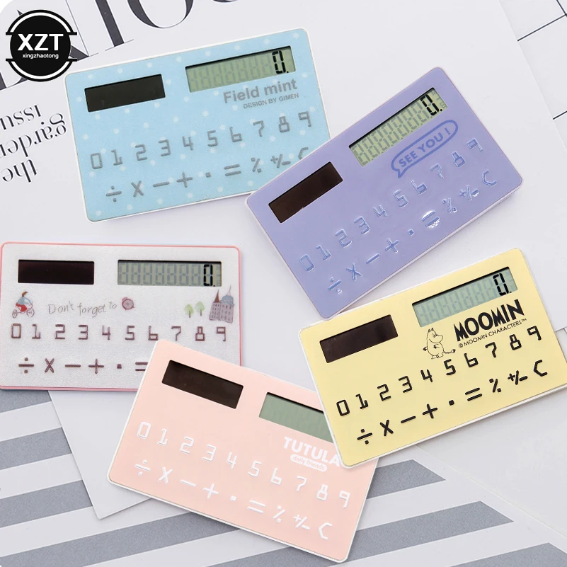 Description Picture 6 of itemNew Cartoon Fruits Animal Mini Card Calculator Fashion Stationery Supplies Solar Calculator Children Gift