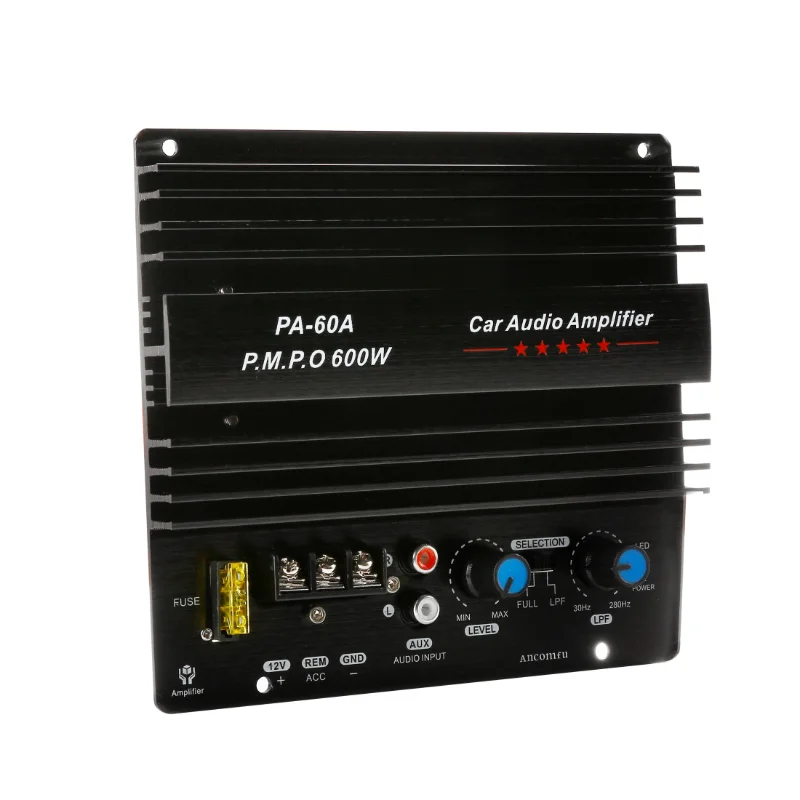 12V 600W Mono Channel Amplifier Board Car Subwoofer Bass Audio Power Amplificador amplifier board
