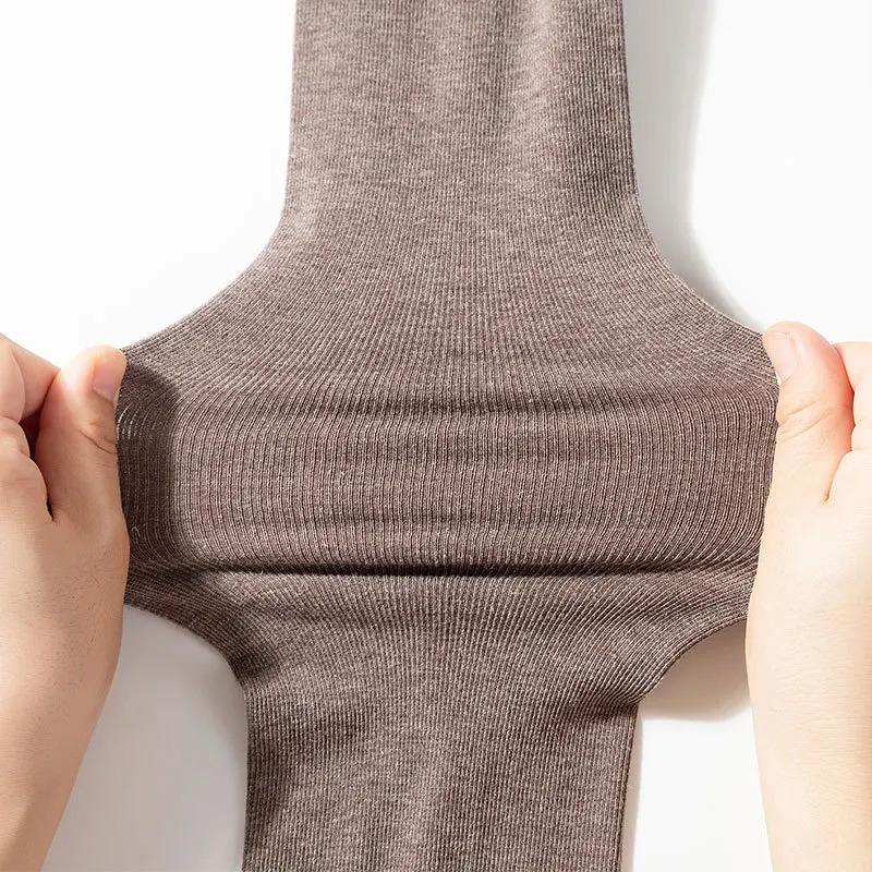 2024 Pregnant Women Antiskid Sole Stripe Vertical Cotton Pantyhose 160g Spring Comfortable Autumn Non Plush Deodorant  Leggings 3