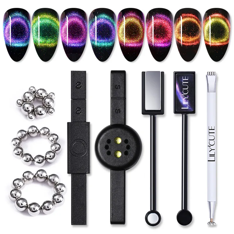 2 in 1 Double Headed Nail Art Magnet Stick 9D Cat Magnetic Gel for Nail Gel Polish Line Strip Effect Pen Tools cat eye nail tool magnetic nail art tools magnetic nail pen magnetic nail tools nail care tools