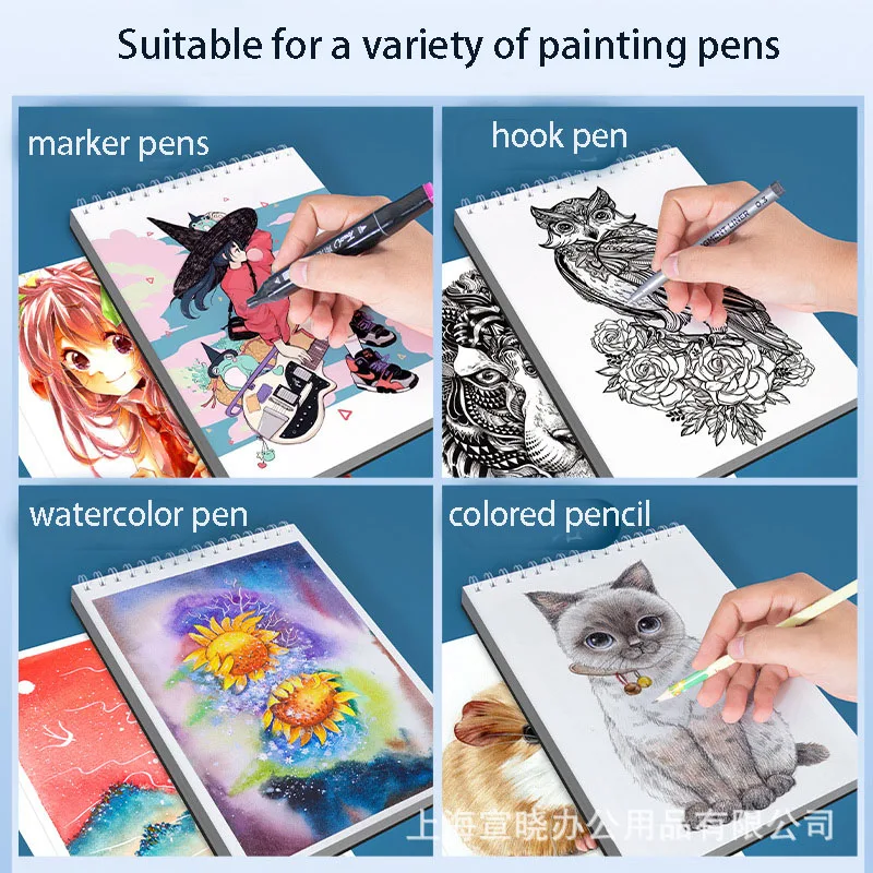 Ohuhu Marker Pads Art Sketchbook Hardcover Notebook Student Art Painting  Drawing Watercolor Book Graffiti Sketch School Supplies - AliExpress