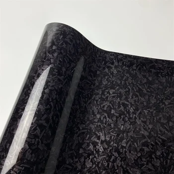 Involucro in vinile di carbonio forgiato nero lucido Adesivo autoadesivo per moto per auto Pellicola per carrozzeria in carbonio forgiato Foglio avvolgente per tuning