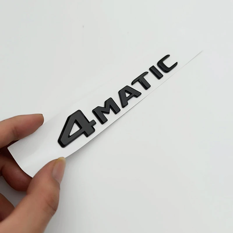 3D ABS 4 MATIC Logo 4matic Embleem Letters Kofferbak Badge Compatibel met Mercedes AEC GLK GLC 220 250 ML 320 4MATIC Sticker Accessoires (Size : Black Flat