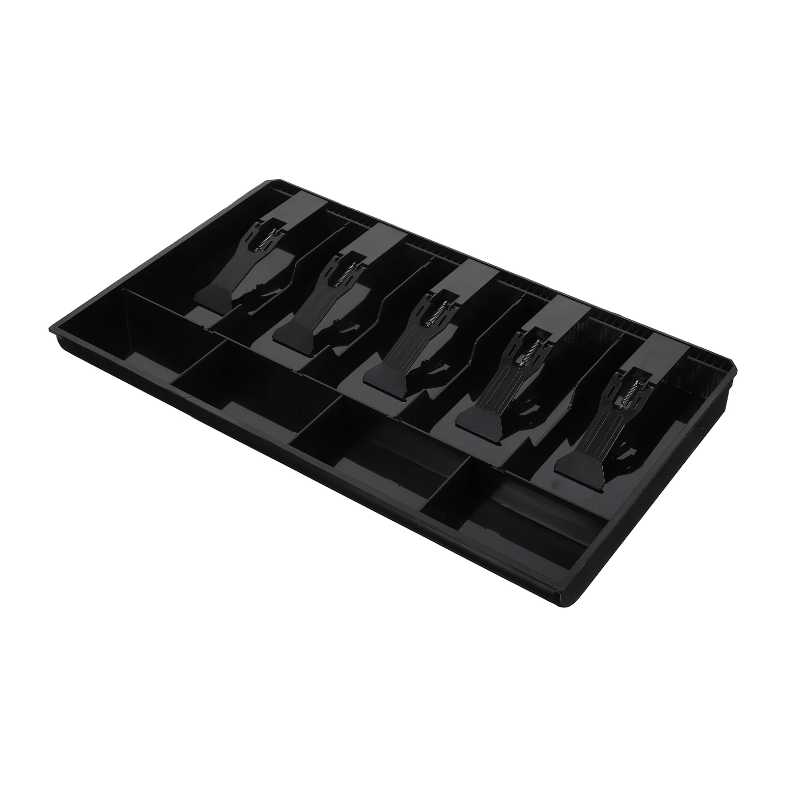 

Drawer Five Compartments Cash Register Box Currency Till Tray Cashier Holder Money Storage Stand