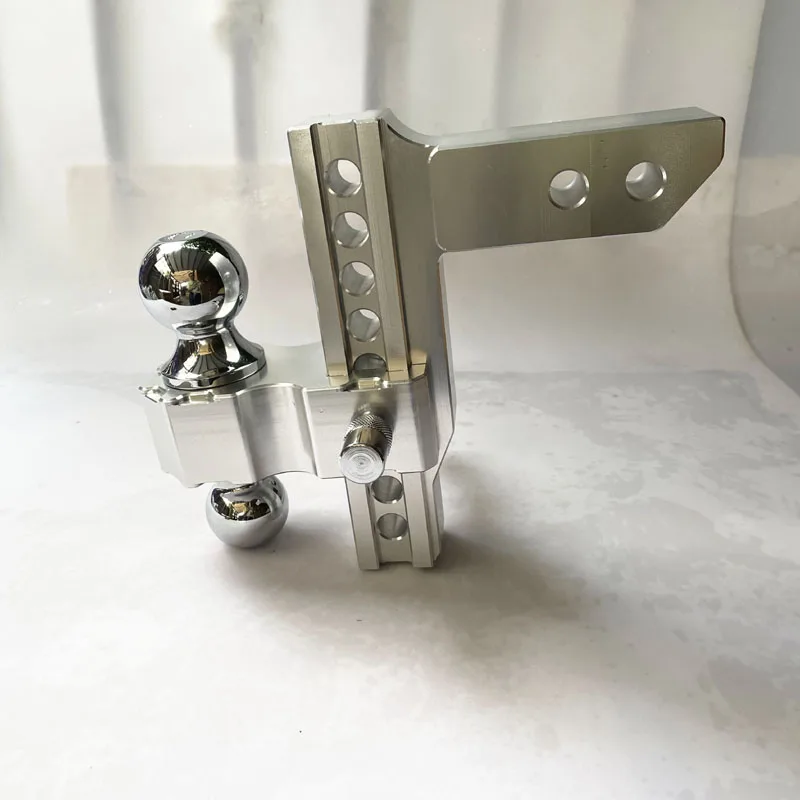 Adjustable Trailer Hitch 2" Receiver 6" Drop/Rise Drop Hitch 12500 LBS GTW Ball Mount 2-5/16" Dual Towing Ball Double Locks 10"
