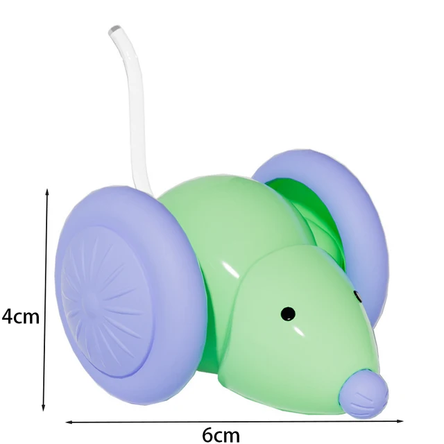 Interactive Cat Toy Electric Mouse Car Automatic Teaser Kitten Rechargeable Obstacle Avoidance Cat Car Toy for Indoor Smart Cats 6