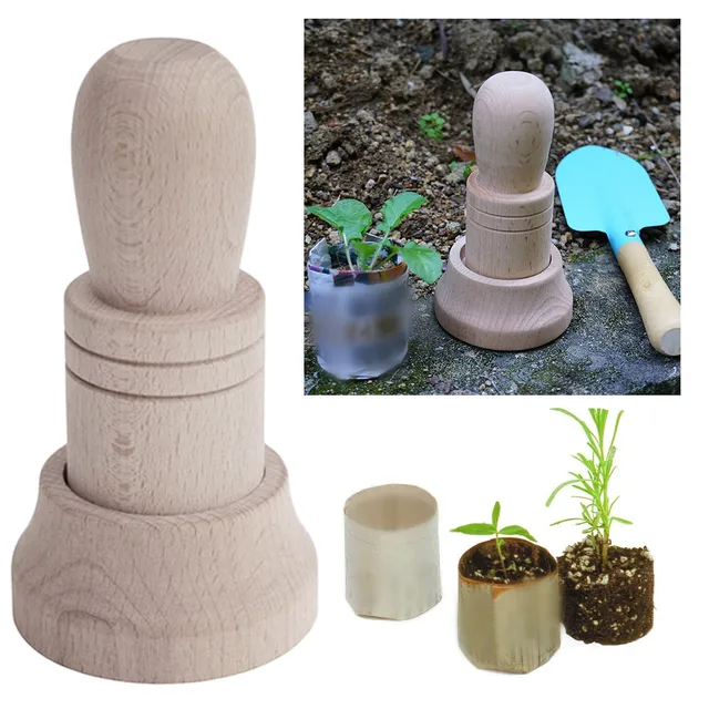 Paléz Papír Edénykészítő Szilárd Fa Szerszám Diy Kerti Vetés És Virágtermesztés Őszi Zöldség Növények Indító Szőnyegek - Image 5