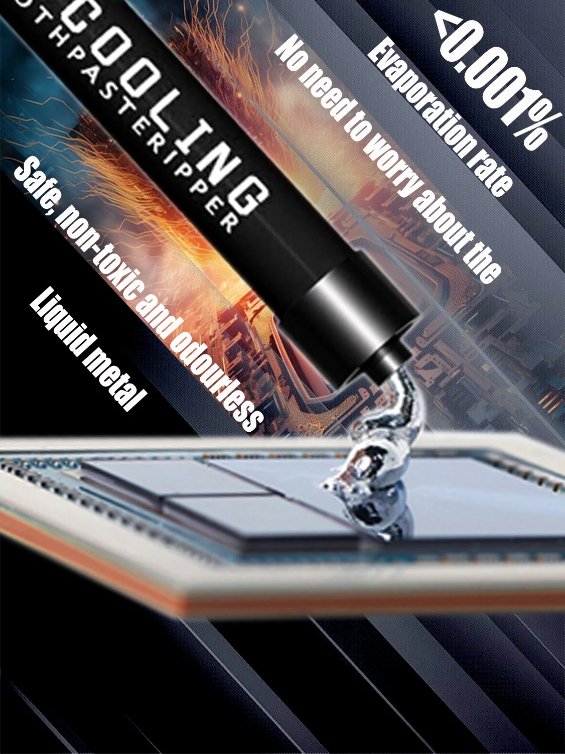 128W/mK LT-100 Liquid Metal Thermal Conductive Paste Grease 1.5g 3g Thermal Grease for CPU GPU Cooling thermal compound