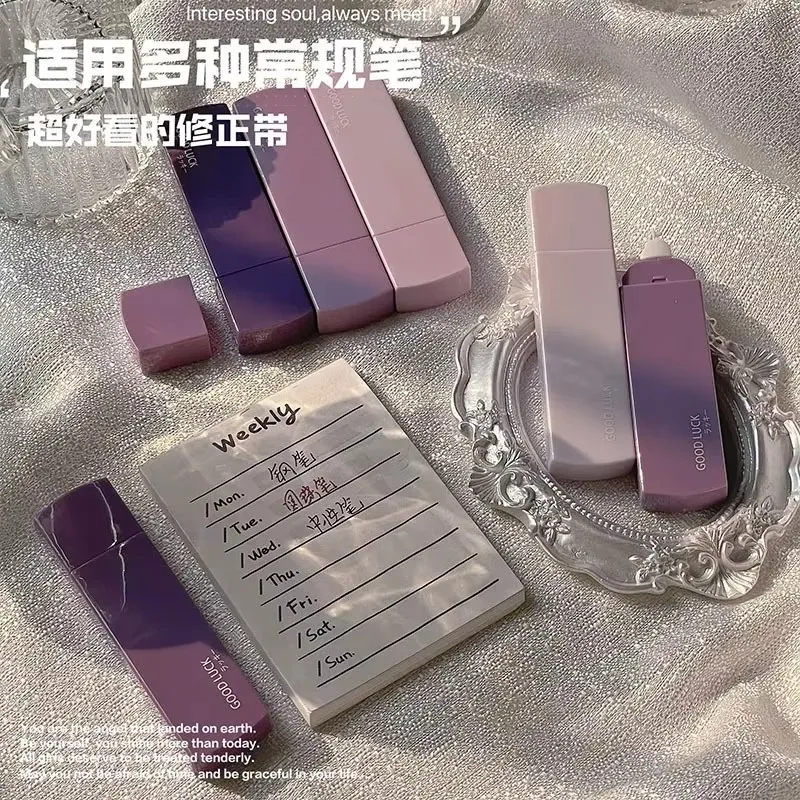 QIANKONG 6pcs/pack 5mm*6m Cute Correction Tape Student Error Eraser Tape Pen-type School Office Supplies Creative Stationery correction tape