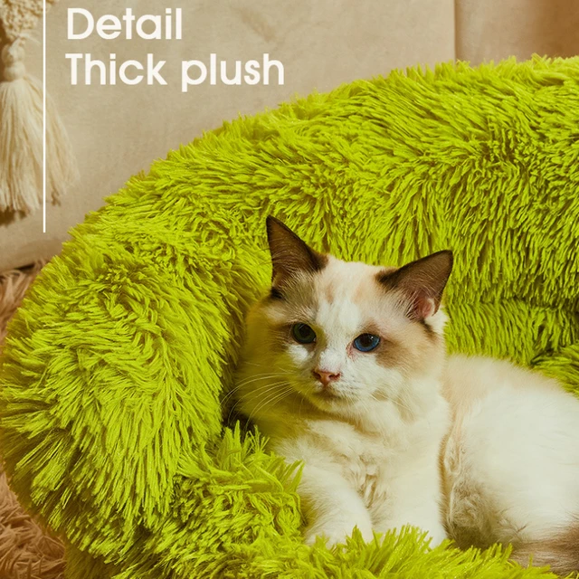 Winter Warm Pet Nest Washable Green Cartoon Monster Semi Enclosed Dog House Suitable for Medium and Large Sized Cat/Dog Supplies 3