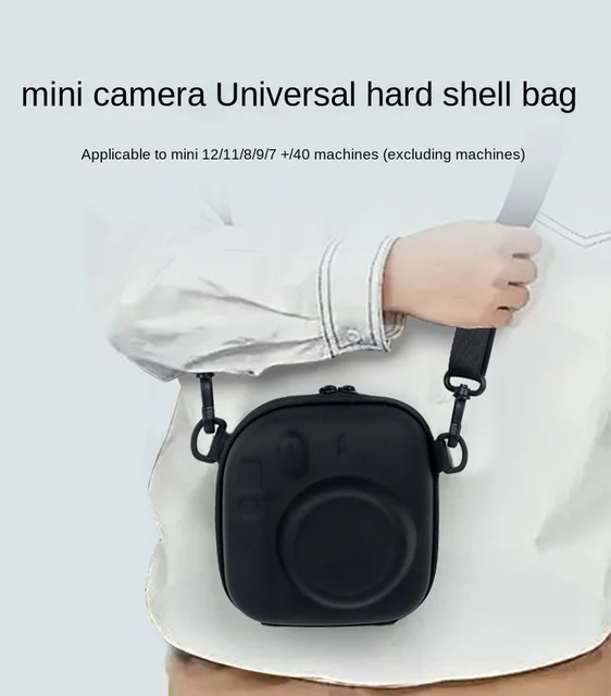 Custodia Per Fujifilm Instax Mini 12 - Borsa In Pelle Con Tracolla E Album Foto, Blu - Foto 13