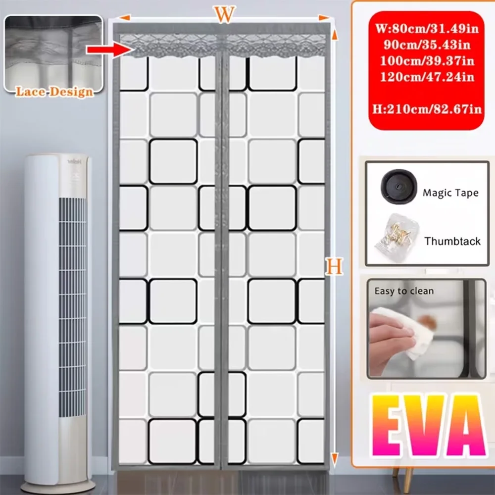 Kendiliğinden Kapanan Manyetik Sineklik Kapı, Gizlilik Paneli ile, Alet Gerektirmez Kurulum, Veranda, Mutfak, Klima Odası, Ahşap Çerçeve