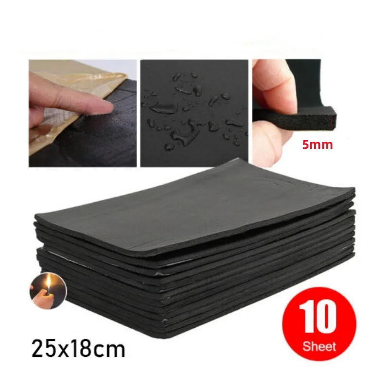 Car Sound Deadening Damping Mat Sound Heat Insulation Cotton 10PCS