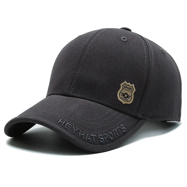 Men's Cotton Snapback Hat Curved Peak Baseball Cap - Image 2