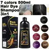 100ml/500ml Hair Dye Shampoo 3in1 Darkening Hairs Instant Gray To Black Polygonum Multiflorum Natural Coloing Cover for Women 1