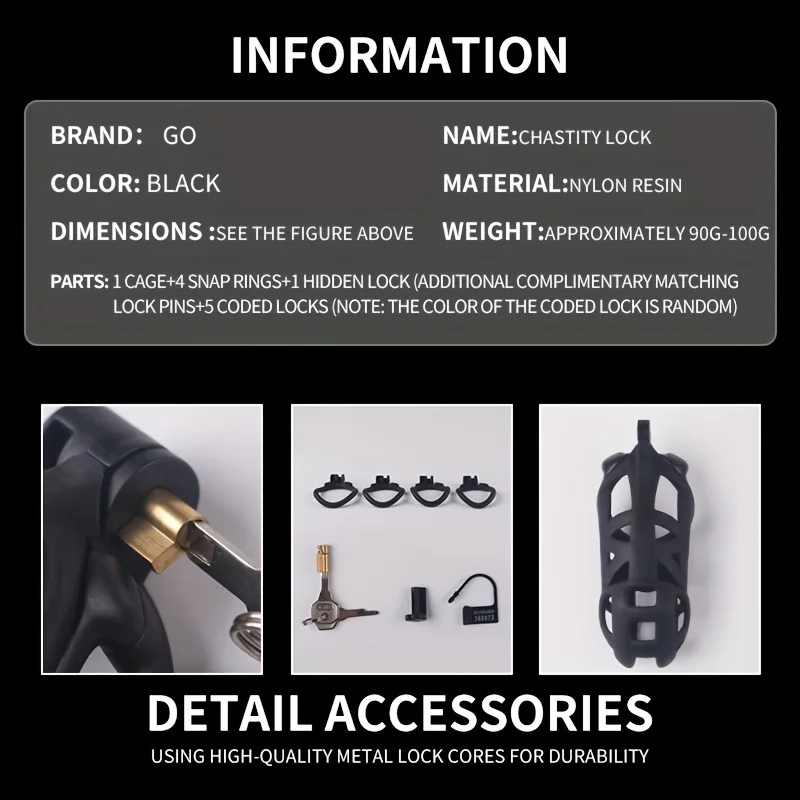 Chastity Lock Penis Rings for Men Sexual Device SM Training Cuckold Fetish Male Bondage Sex Toy for Couple