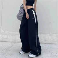 Plus Size Retro Baggy Pant For Women Petchwork Elastic High Waist Y2K Fashion Joggers Pants Lady Casual Streetwear Chic Trousers - Image 2