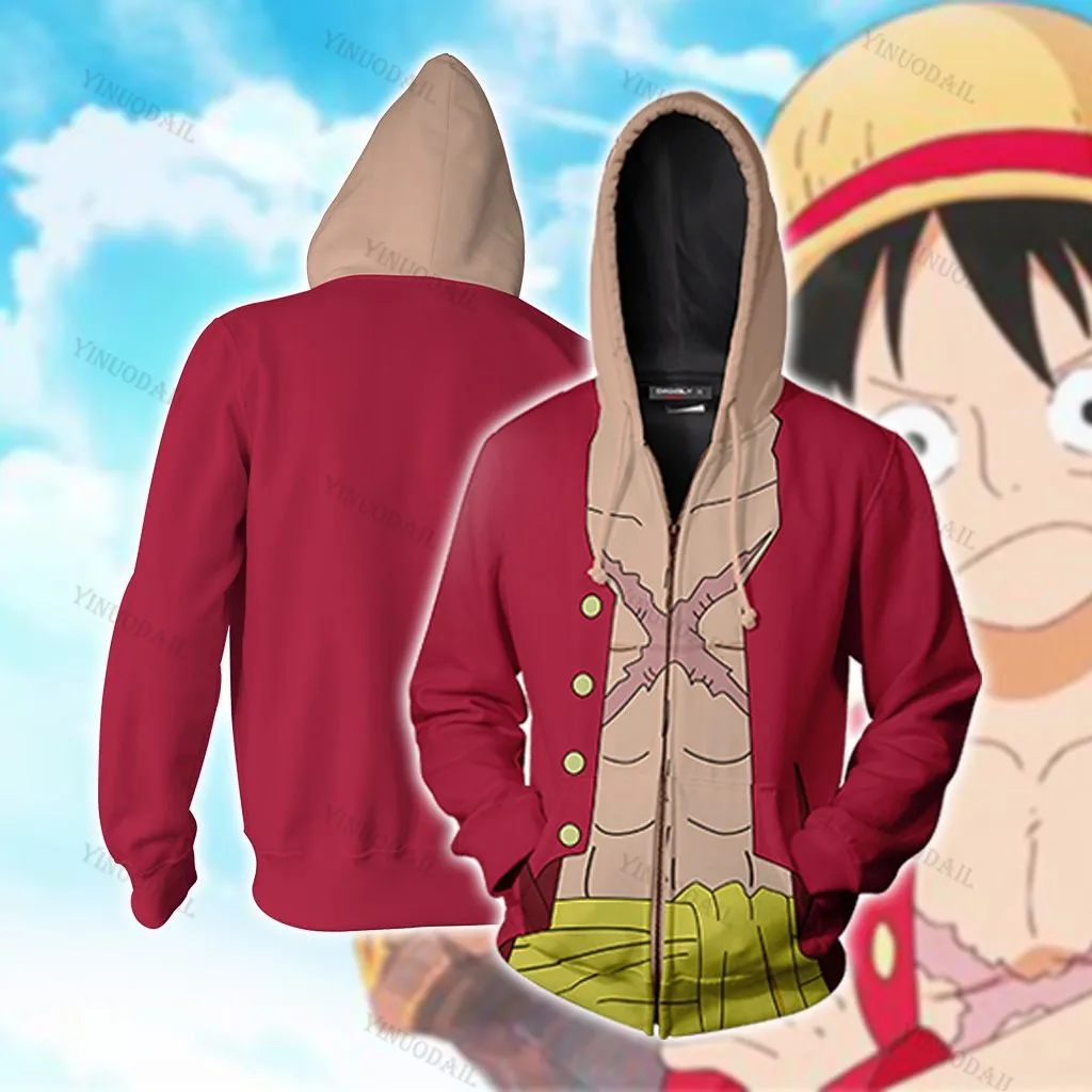 Anime One Piece 3D Print Pulôver, Hoodies, Moletom, Casacos Casuais, Roupa,  Monkey D, Luffy, Ás, Sabo, Hastes, Batalha Lei, Tricô