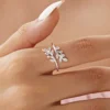 Minimalist Geometric Silver Color Finger Rings For Women Fashion Hug Leaf Flower Branch Feather Cross Opening Ring Party Jewelry