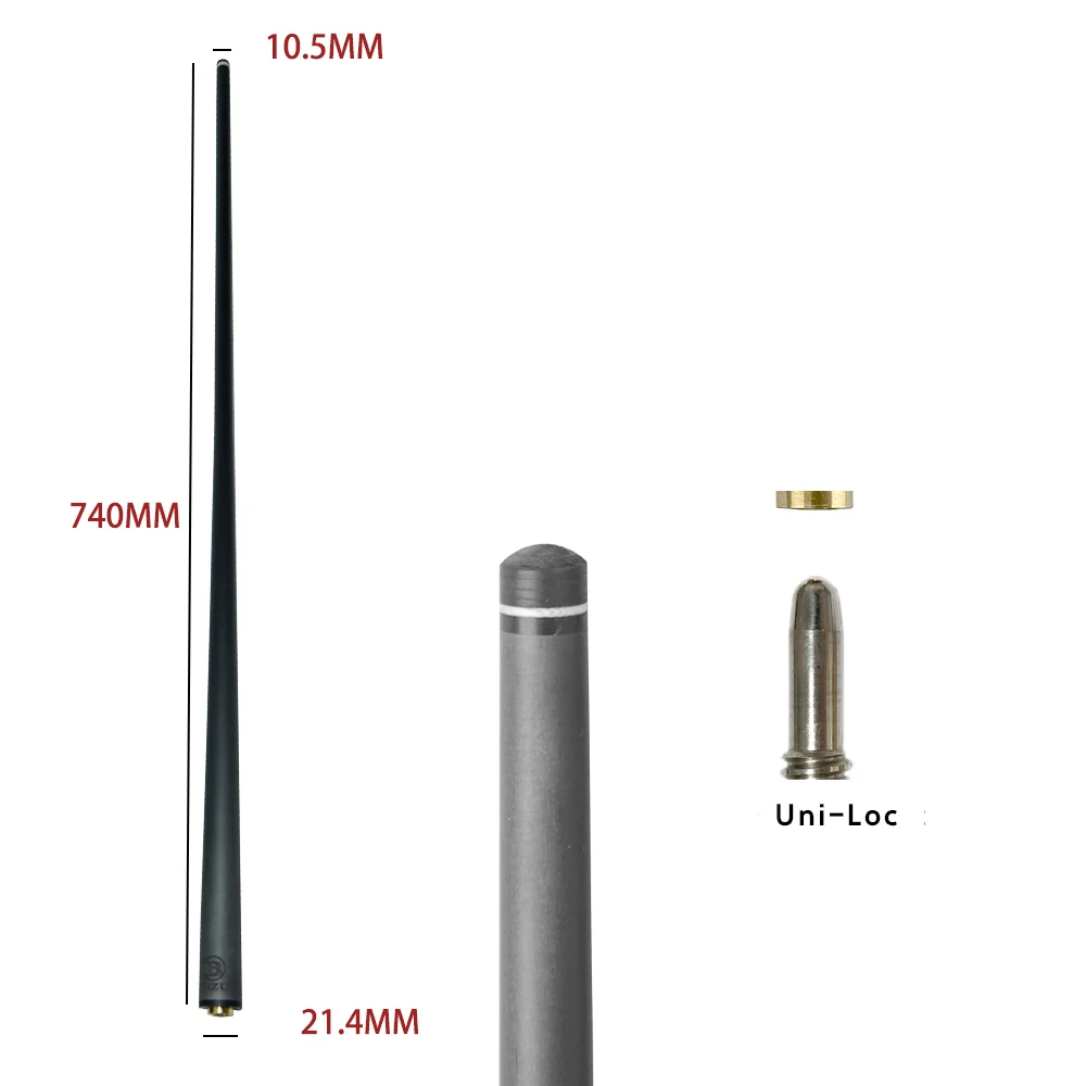 BIZU ビリヤードキュー カーボンシャフト　ラジアル BIZU 13mm カーボン プールビリヤード キューシャフト ブラック