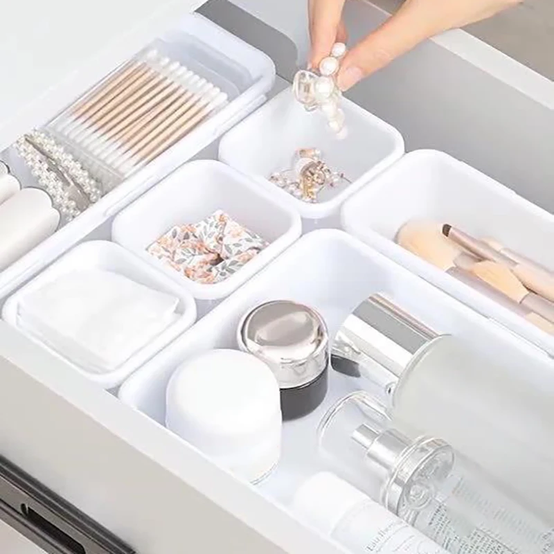 8-Piece Dustproof Drawer and Desk Organizer Set for Home and Office Essentials