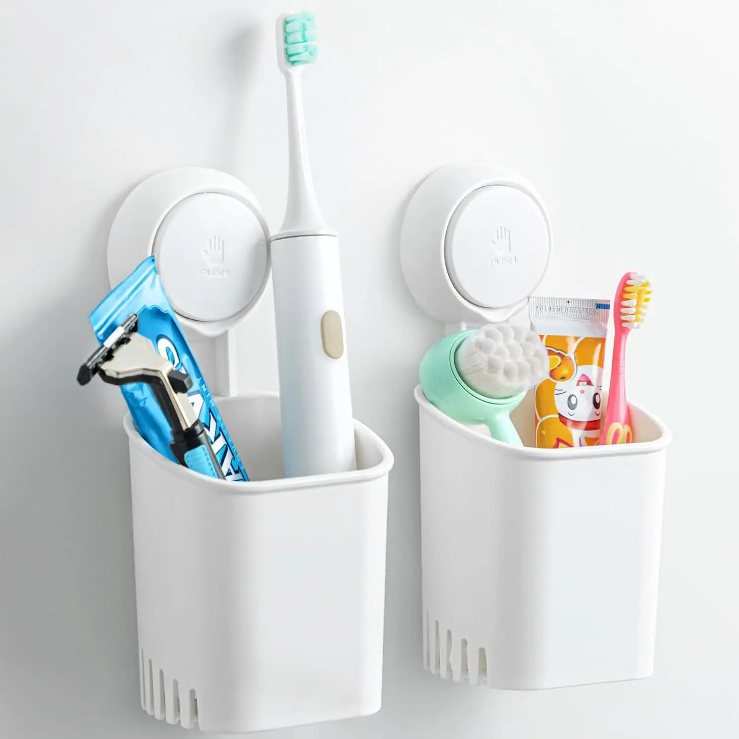 TAILI Wall Mounted Toothpaste Holder Drain Rack Toothpaste Toothbrush Storage Rack Bathroom Daily Necessities Organizer