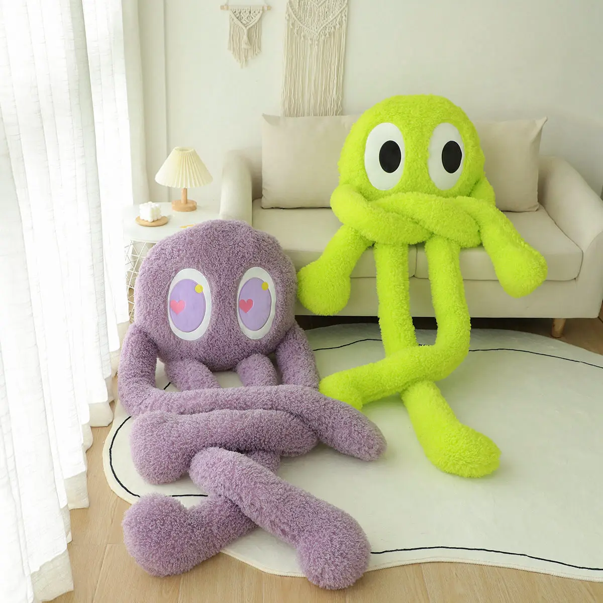 Giant Octopus Comfort Pillows Plush Green Alien Monster Toy Stuffed